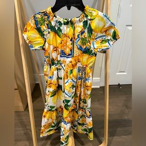 NWOT Girl Flower & Lemon Dress